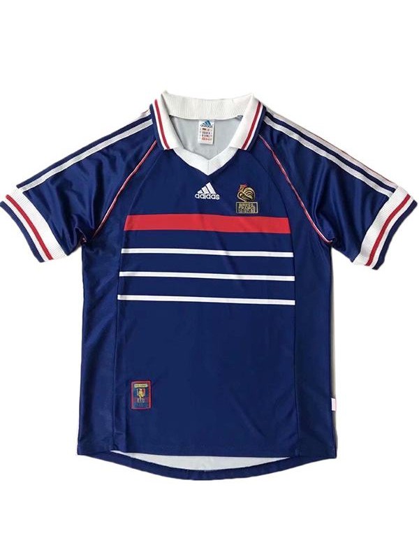 France home retro soccer jersey maillot match men's 1st sportwear football shirt 1998